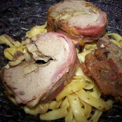 Mushroom-Stuffed Bacon Wrapped Pork Tenderloins recipe