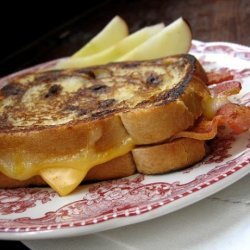 Grilled Cheddar and Bacon on Raisin Bread recipe