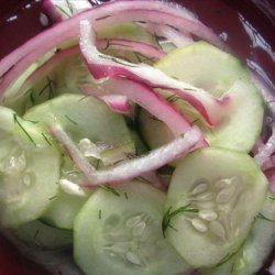Dilled Cucumber and Onions recipe