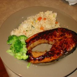 Barbecue Halibut or Salmon Steaks recipe