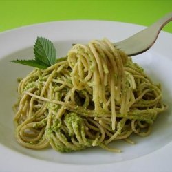 Farfalle Pasta With Zucchini, Mint, and Almonds recipe