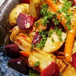 Roasted Vegetables With Horseradish Dressing recipe