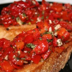 Red Pepper Bruschetta (No Tomatoes!) recipe