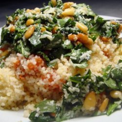 Baked Couscous With Tomato and Pesto recipe