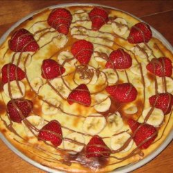 Banana-Berry Brownie Pizza recipe