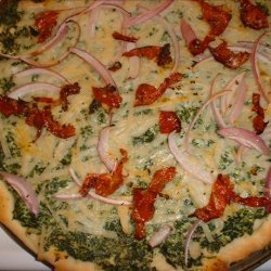 Spinach Alfredo Pizza - Vegan recipe