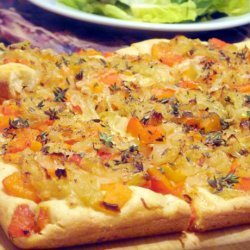Caramelized Onion and Roasted Red Pepper Tart recipe