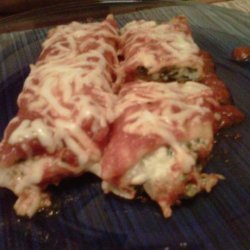 Spinach Cheese Manicotti (Meatless) recipe