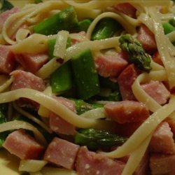 Capellini with Ham and Asparagus recipe