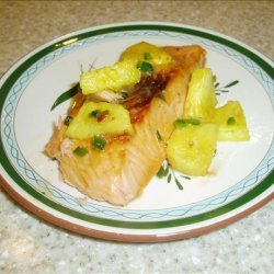 Maple-Glazed Salmon With Pineapple recipe