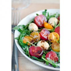 Fresh Mozzarella & Tomato Salad With Balsamic Vinaigrette recipe