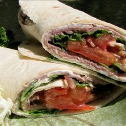 Roast Beef and Chevre Wrap (Goat Cheese) recipe
