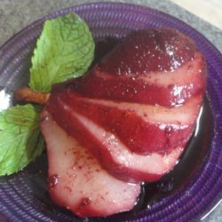 Poached Pears in Australian Shiraz recipe