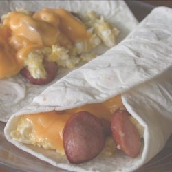 Hot Dog Egg Burritos recipe