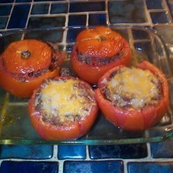Stuffed Tomatoes With Wild Rice, Beef & Mint recipe