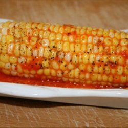 Grilled Corn With Red Pepper Butter recipe