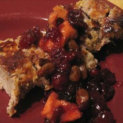 Almond Pork Tenderloin With Dried Cranberry-Apple Conserve recipe