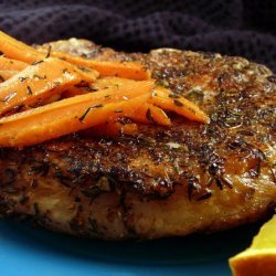 Pan Seared Pork Chops With Glazed Carrots recipe
