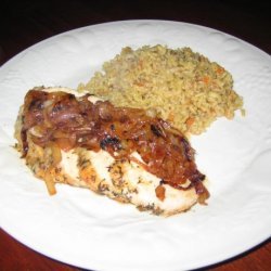 Roasted Garlic Chicken  With Caramelized Onions recipe