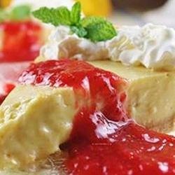 Breezy Key Lime Pie with Strawberry Rhubarb Glaze recipe