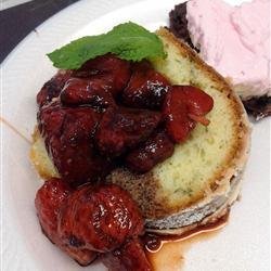 Basil Cake with Balsamic Strawberries recipe