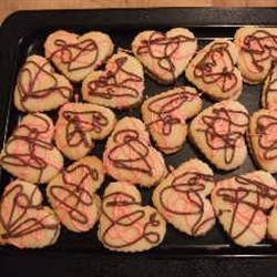 Chocolate Filled Peppermint Valentine Heart Cookies recipe