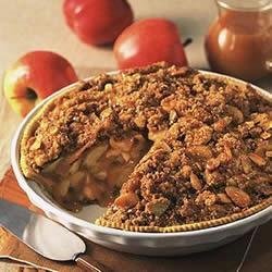 Caramel Cream Apple Crunch Pie recipe