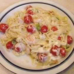 Healthy Shrimp and Pasta Alfredo recipe
