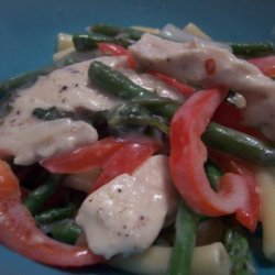 Chicken and Ziti With Asparagus in a Creamy Sauce recipe