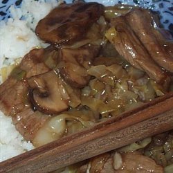 Beef With Cabbage and Mushrooms recipe