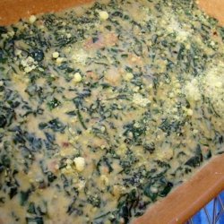 Creamed Spinach and Bacon Bake recipe