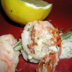 Skewered Rosemary Shrimp With  Mint Pesto recipe