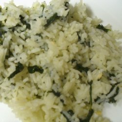 Garlicky Spinach Rice recipe
