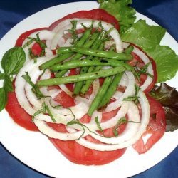 French String Beans/ Green Beans, Tomato & Basil Salad recipe