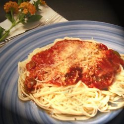 Spaghetti With Eggplant (Aubergine) Sauce recipe