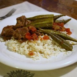 Bamya ( Lamb or Beef and Okra Stew) recipe