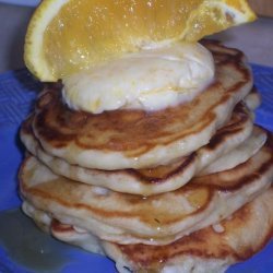 Banana Macadamia Nut Pancakes With Orange Butter recipe