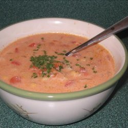 Coconut Chickpea Soup, With Tomato Chunks and Fried Cumin recipe