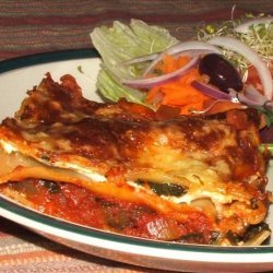 Three Cheese Spinach Lasagna recipe