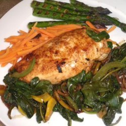 Chicken With Balsamic Glaze and Fresh Spinach recipe