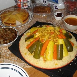 Moroccan Ramadan Couscous With Meat and Veggies recipe