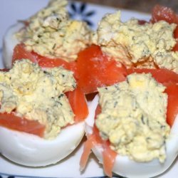 Smoked Salmon Stuffed Eggs recipe
