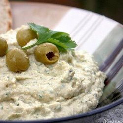 Coriander and Green Olive Hummus Recipe recipe