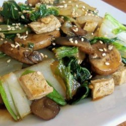 Stir-Fried Shitake Mushrooms With Tofu and Bok Choy recipe