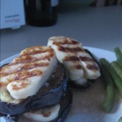 Halloumi and Eggplant (Aubergine) Stack recipe