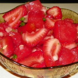 Watermelon, Strawberry and Chile Salad recipe