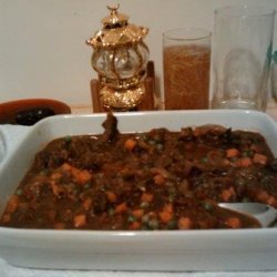 Peas and Lamb,  bisila Bil La7ma Fil Forn  recipe
