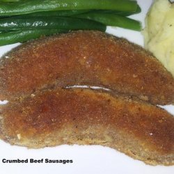 Crumbed Beef Sausages recipe