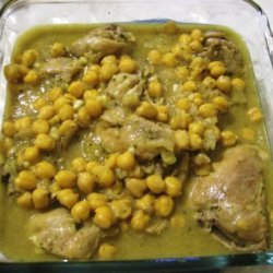Ginger Chicken With Chickpeas (Moroccan Tagine) recipe