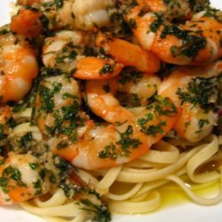 Shrimp and Shallot Linguini from Trader's Joes recipe